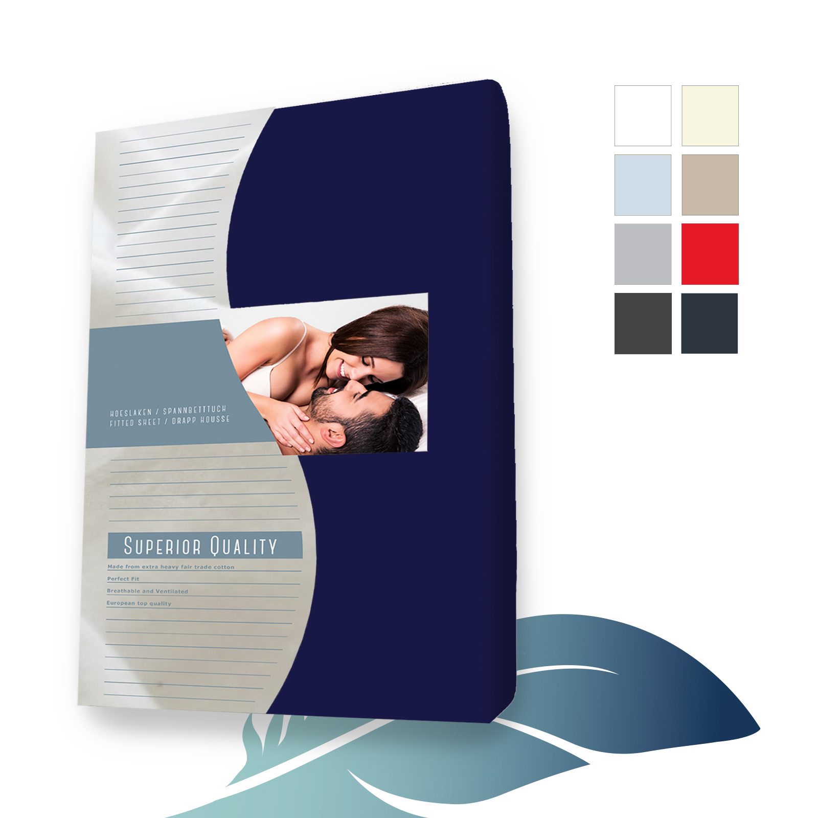 Jersey hoeslaken Elastaan 140 x 220 cm Antraciet