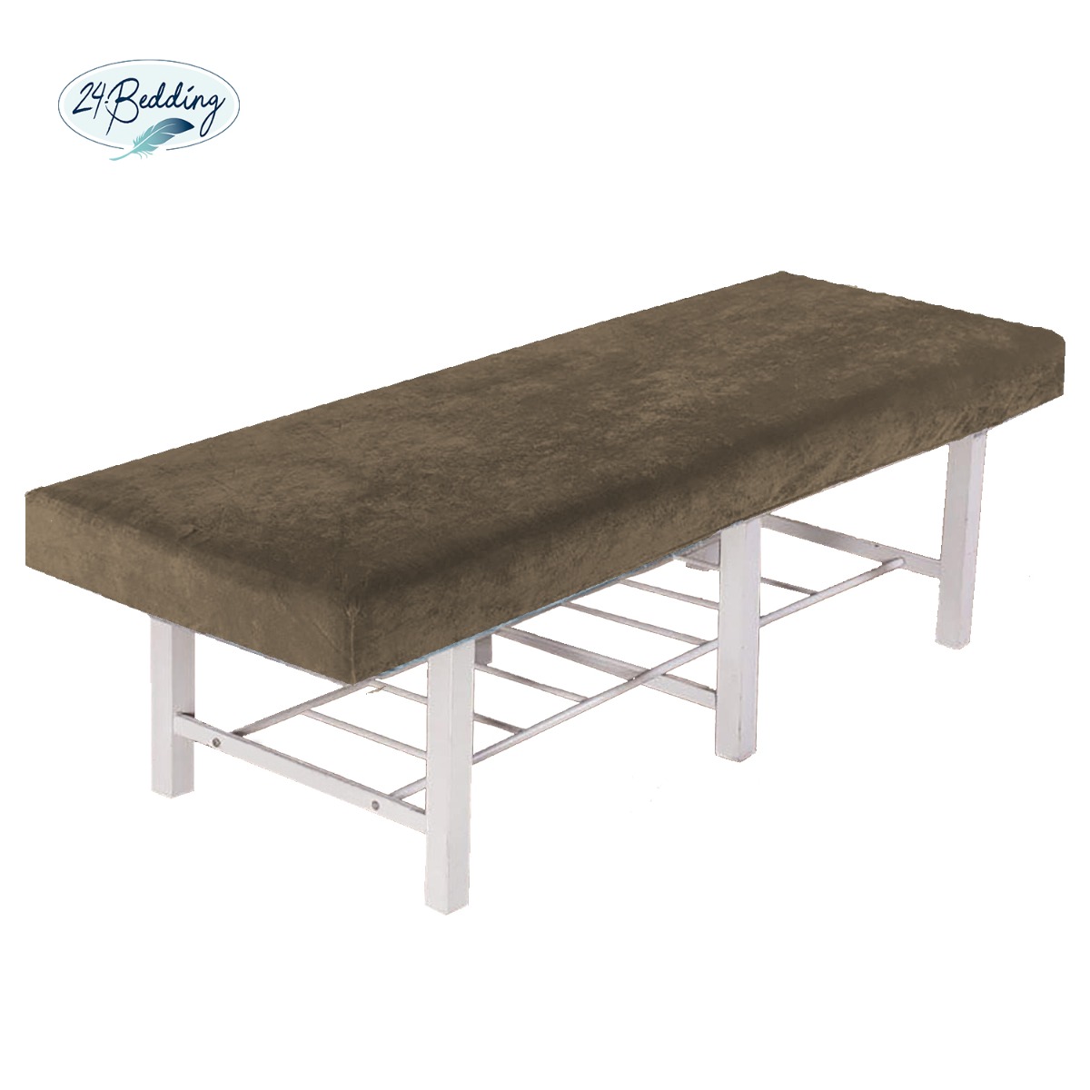 hoeslaken massagetafel badstof 70 x 200-210 cm Taupe Bruin