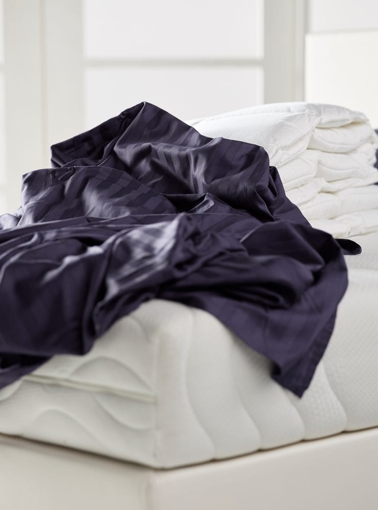 Dekbedovertrek Satijn gestreept 200 x 200/220 cm deep Blue